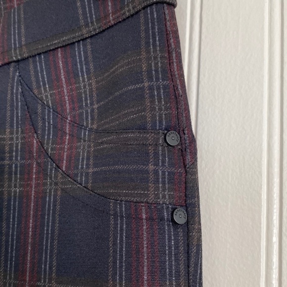 Anthropologie x Sanctuary Runway Leggings Red Edge Stewart Tartan - Picture 2 of 5